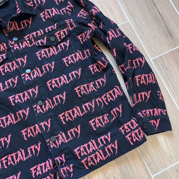 NTWRK MORTAL KOMBAT II Men's Trucker Jacket SIZE MEDIUM Button Up Fatality - Picture 4 of 10